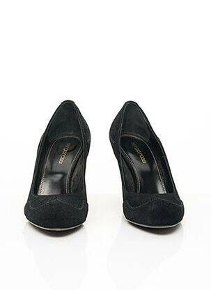 Escarpins nubuck talon de 7 à 9cm noir SERGIO ROSSI femme