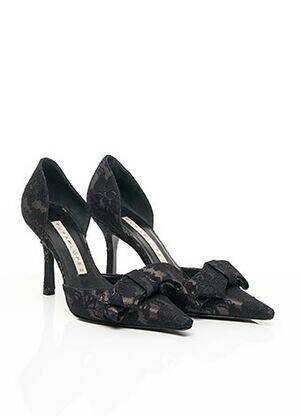 Escarpins semelle extérieure cuir talon de 7 à 9cm noir PURA LOPEZ femme