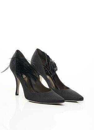 Escarpins tissage satiné talon de 7 à 9cm noir DE VOGELE femme