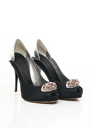Escarpins semelle extérieure cuir talon de 7 à 9cm noir GIUSEPPE ZANOTTI femme