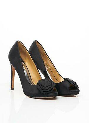 Escarpins tissage satiné talon haut de 10cm et plus noir BADGLEY MISCHKA femme