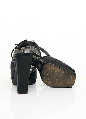 Sandales/nu pieds tissage satiné talon haut de 10cm et plus noir PRADA femme