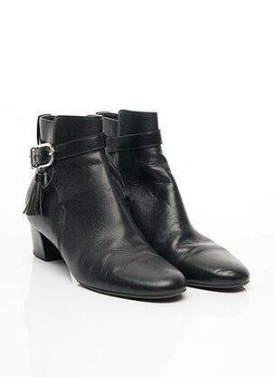Bottines/boots matière lisse talon de 4 à 6cm noir MANFIELD femme