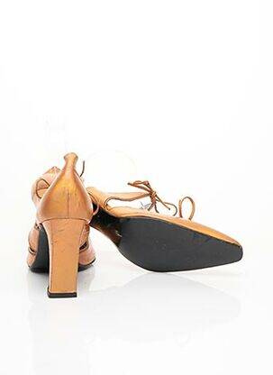 Escarpins tissage satiné talon de 7 à 9cm orange CHRISTIAN LACROIX femme