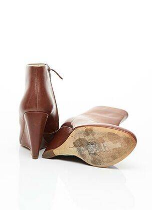 Bottines/boots matière lisse talon de 7 à 9cm marron RUPERT SANDERSON femme