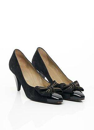 Escarpins nubuck talon de 7 à 9cm noir FRANCOIS PINET femme