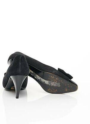 Escarpins nubuck talon de 7 à 9cm noir FRANCOIS PINET femme