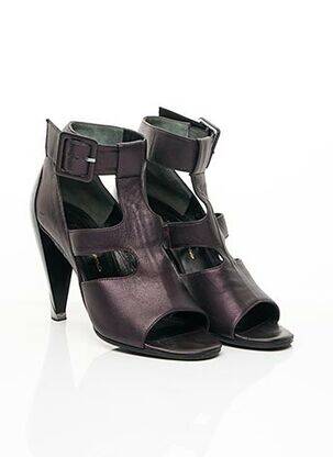 Sandales/nu pieds matière lisse talon de 7 à 9cm violet ROBERT CLERGERIE femme