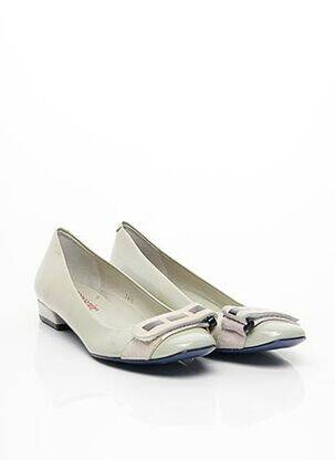 Ballerines fermeture scratch talon plat jusqu'à 3cm gris ACCESSOIRE DIFFUSION femme