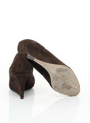 Escarpins nubuck talon de 7 à 9cm marron SERGIO ROSSI femme