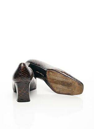 Escarpins tissage vernis talon de 7 à 9cm marron STUART WEITZMAN femme