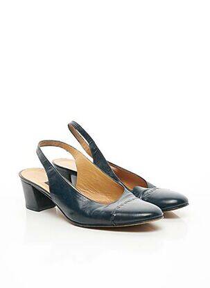Escarpins matière lisse talon de 4 à 6cm bleu CORALIE femme