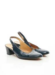 Escarpins matière lisse talon de 4 à 6cm bleu CORALIE femme