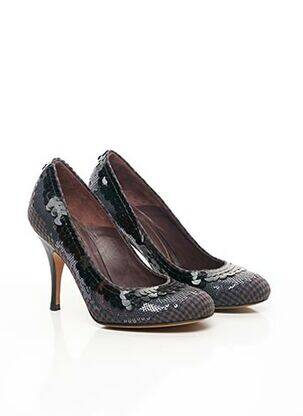 Escarpins semelle extérieure cuir talon de 7 à 9cm bleu ETRO  femme