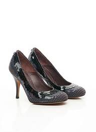 Escarpins semelle extérieure cuir talon de 7 à 9cm bleu ETRO  femme