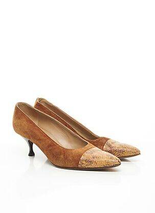 Escarpins nubuck talon de 4 à 6cm marron JET SET femme