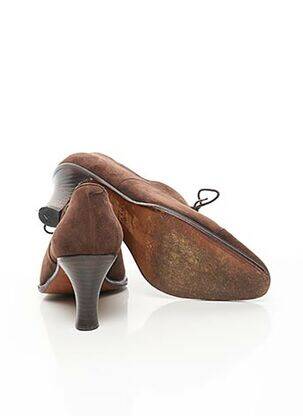 Derbies nubuck talon de 7 à 9cm marron CARMINA femme