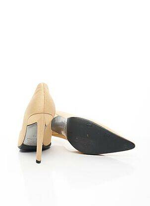 Escarpins tissage satiné talon de 7 à 9cm beige RODOLPHE MENUDIER femme