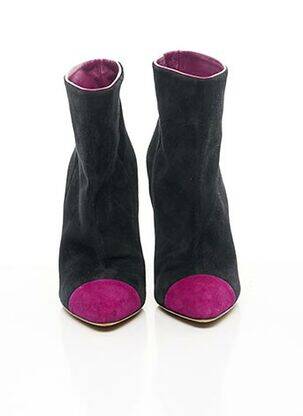 Bottines/boots nubuck talon de 7 à 9cm violet SERGIO ROSSI femme
