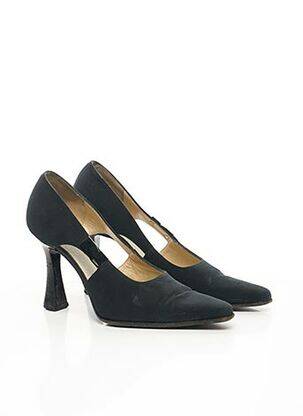 Escarpins tissage satiné talon de 7 à 9cm noir NOUCHKA femme