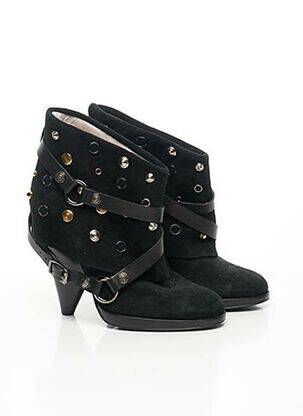 Bottines/boots nubuck talon de 7 à 9cm noir VERSUS femme