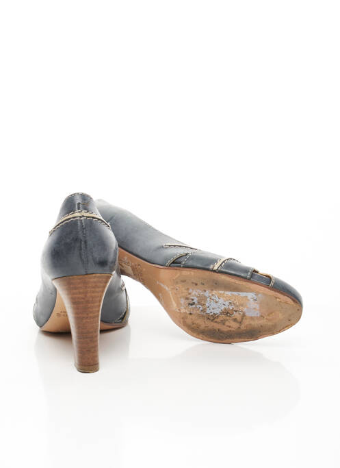 Escarpins semelle extérieure cuir talon de 7 à 9cm bleu CHLOE femme