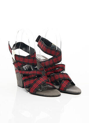 Sandales/nu pieds fermeture boucle(s) talon de 7 à 9cm rouge MICHEL PERRY femme