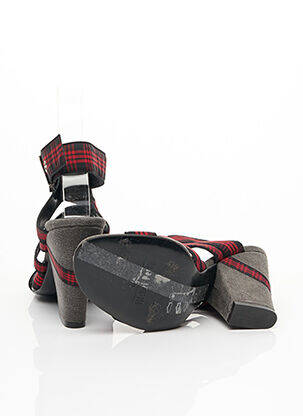 Sandales/nu pieds fermeture boucle(s) talon de 7 à 9cm rouge MICHEL PERRY femme