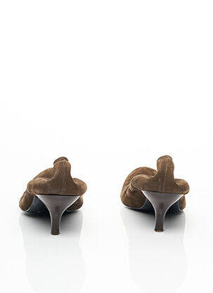 Escarpins nubuck talon de 4 à 6cm marron LANVIN femme