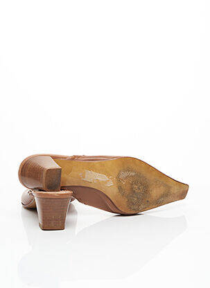 Mules/sabots matière lisse talon de 4 à 6cm marron VIA VENISE femme