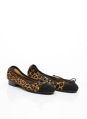 Ballerines talon plat jusqu'à 3cm marron JET SET femme