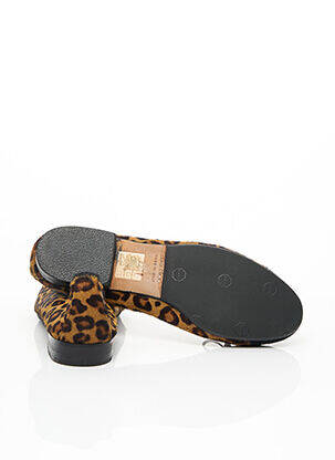 Ballerines talon plat jusqu'à 3cm marron JET SET femme