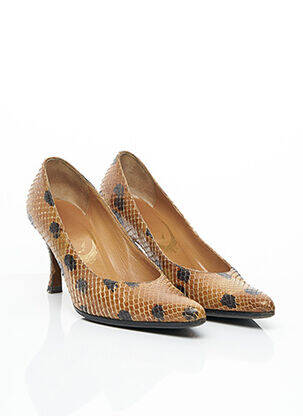 Escarpins talon de 7 à 9cm marron RENÉ CAOVILLA femme