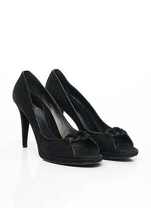 Escarpins nubuck talon de 7 à 9cm noir SERGIO ROSSI femme