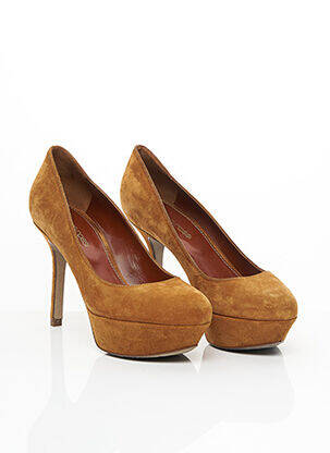Escarpins nubuck talon de 7 à 9cm marron SERGIO ROSSI femme