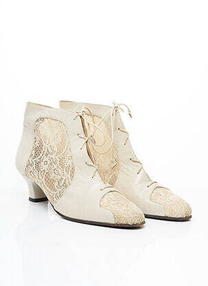 Bottines/Boots beige LAURE BASSAL pour femme