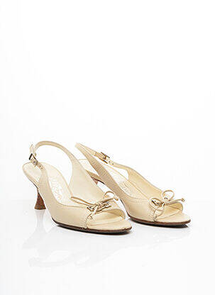 Sandales/Nu pieds beige SALVATORE FERRAGAMO pour femme