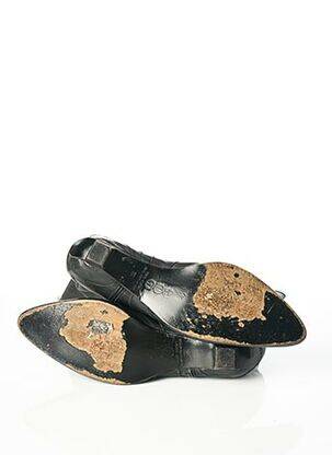 Bottes matière lisse talon plat jusqu'à 3cm noir YIM femme