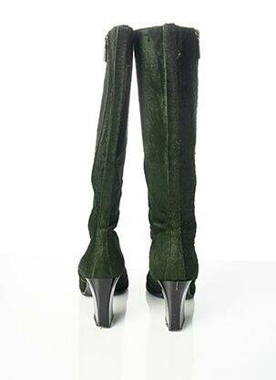 Bottes fermeture zippée talon de 7 à 9cm vert RODOLPHE MENUDIER femme