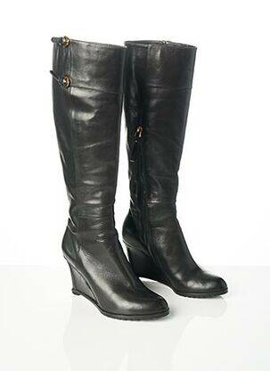 Bottes matière lisse talon de 7 à 9cm noir SERGIO ROSSI femme