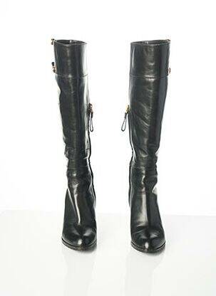 Bottes matière lisse talon de 7 à 9cm noir SERGIO ROSSI femme