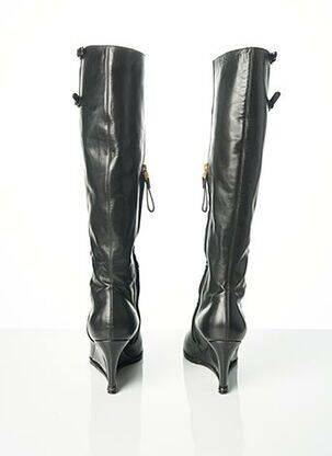 Bottes matière lisse talon de 7 à 9cm noir SERGIO ROSSI femme