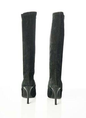 Bottes nubuck talon de 7 à 9cm noir ERNEST femme