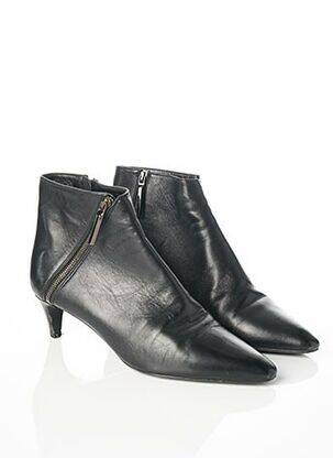 Bottines/boots matière lisse talon de 4 à 6cm noir THIERRY MUGLER femme