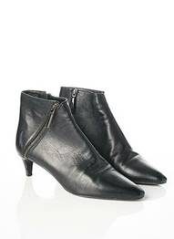 Bottines/boots matière lisse talon de 4 à 6cm noir THIERRY MUGLER femme