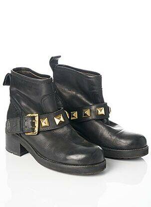 Bottines/boots matière lisse talon de 4 à 6cm noir WOO'S femme