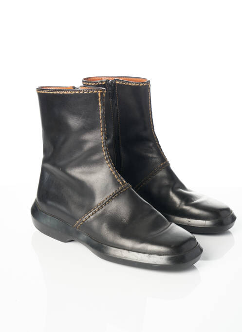 Bottines/boots fermeture zippée talon plat jusqu'à 3cm noir TOD'S femme