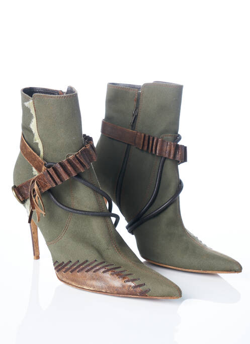 Bottines/Boots vert GALLIANO pour femme