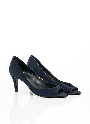 Escarpins nubuck talon de 7 à 9cm bleu PIERRE HARDY femme
