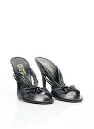 Mules/sabots matière lisse talon de 7 à 9cm noir MICHEL VIVIEN femme